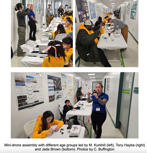 Fresh Eyes on Ice kids building mini drones.
