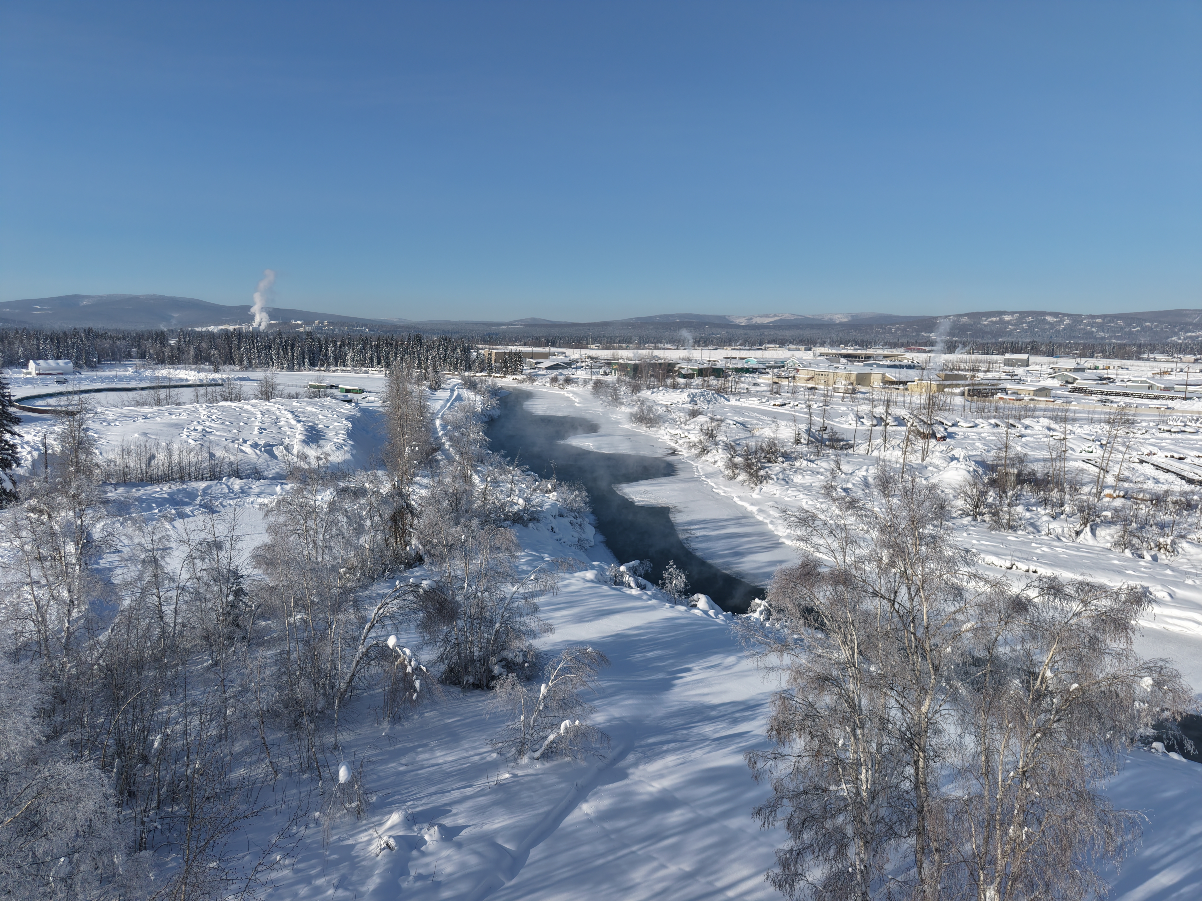 Open water on the Chena River